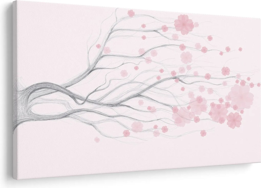 Tablou - Flori roz (90x60 cm)