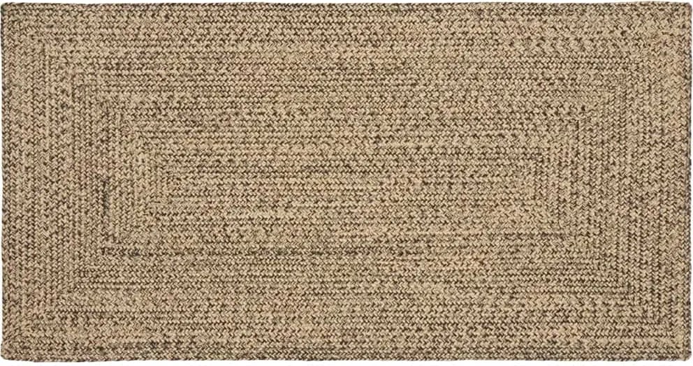 vidaXL Covoare de zonă Natural și Negru 100 x 200 cm Iută