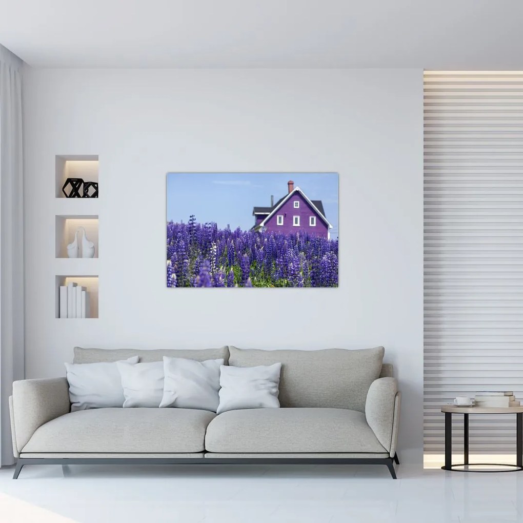 Tablou cu câmp de lavanda (90x60 cm)