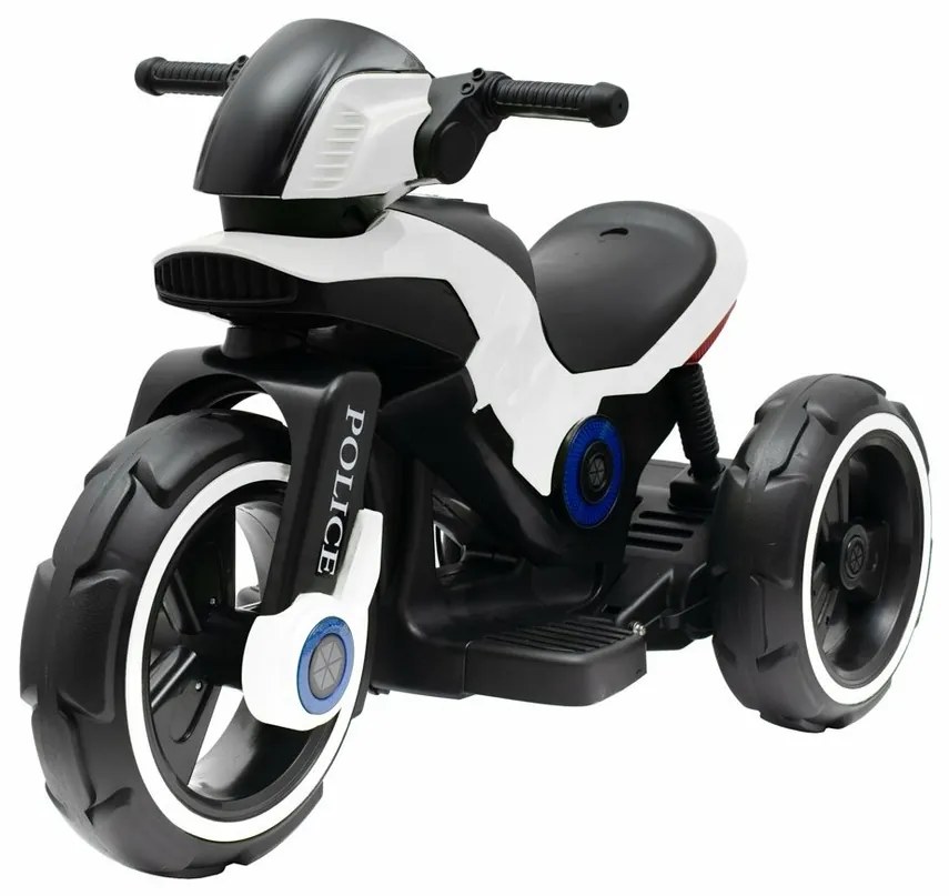 Motocicletă electrică pentru copii Baby Mix Raftnegru și alb, 100 x 50 x 61 cm