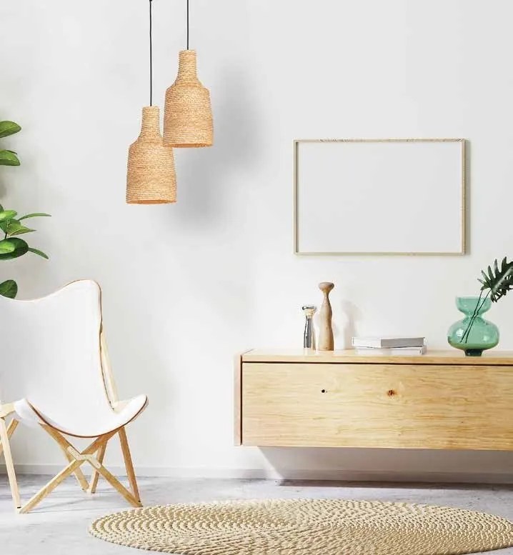 Lustra design natural din ratan Vendo natur 22cm
