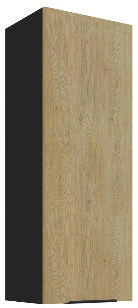 Dulap superior de bucătărie Carminia 40 G-108 1F (stejar cremona + negru). 1128011