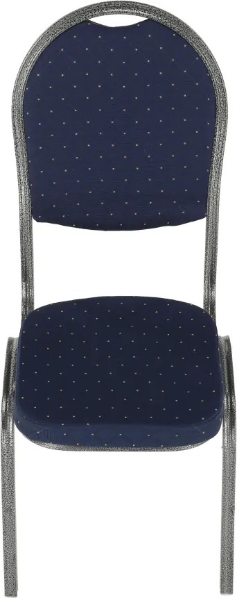 Scaun, stivuibil, textil albastru închis/gri cadru, JEFF 2 NEW