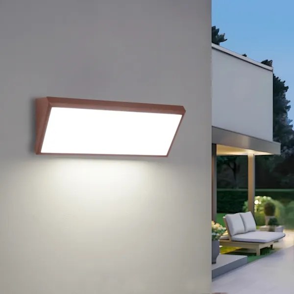 Brilagi - Aplică LED de exterior TRIANGLE, 42W, 230V, 3000/4000/6500K, maro, IP65