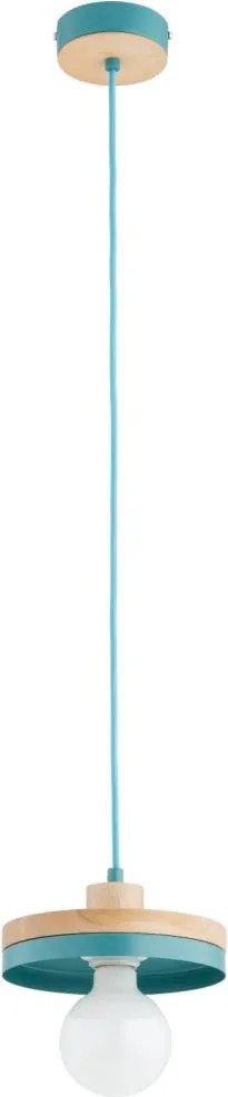 Lustră cu cablu LARSO 1xE27/15W/230V mentă/bej