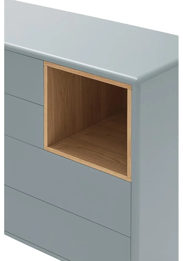 Comodă albastră/gri joasă 90x90 cm Corvo – Teulat