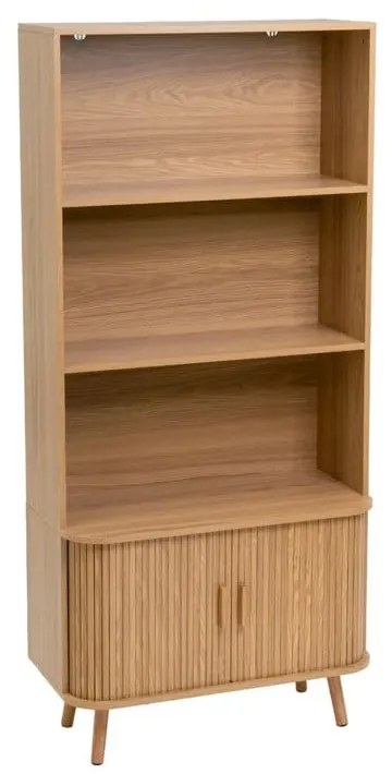 Bibliotecă în culoare naturală cu aspect de lemn de stejar 80x172x40 cm Elia – Casa Selección