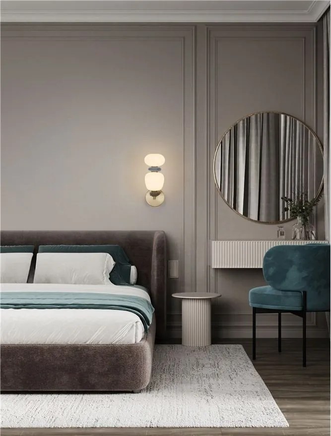 Aplica LED decorativa ceramica albastru, alb, PALO
