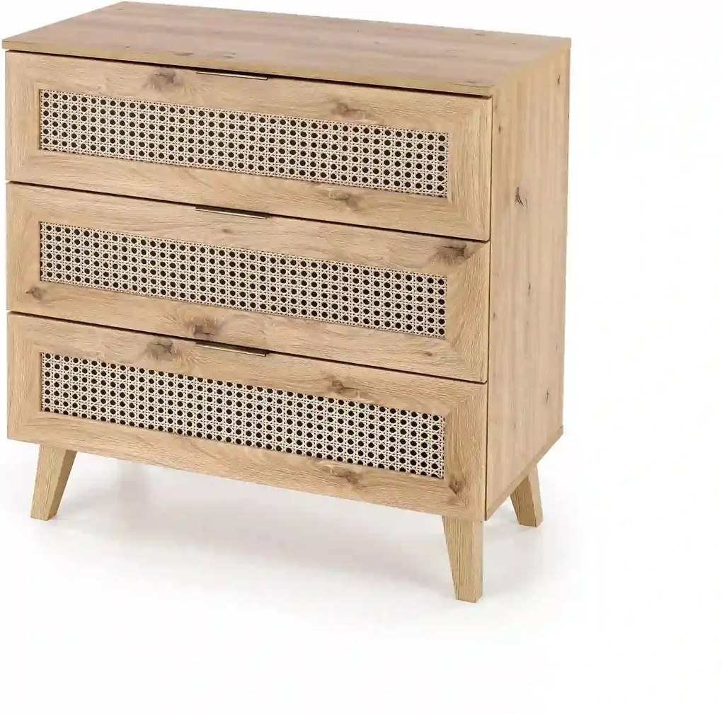 Comoda BORNEO, stejar artisan, PAL laminat, 80x40x85 cm