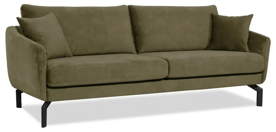 Canapea verde din catifea 230 cm Magic - Scandic