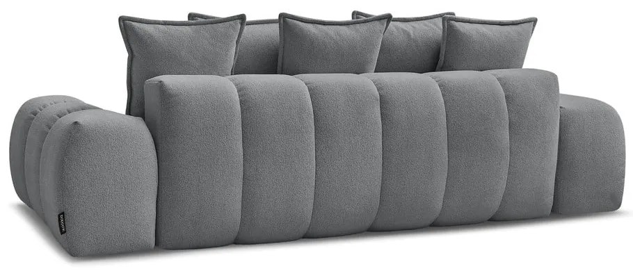 Canapea gri închis extensibilă/cu spațiu de depozitare cu tapițerie din chenille 278 cm Everest – Bobochic Paris