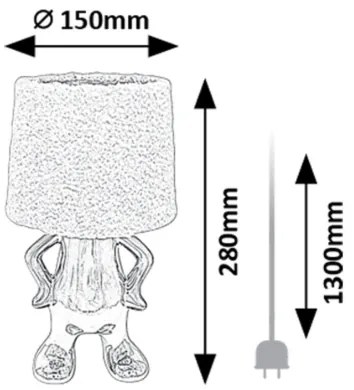 Lampă de masă Rabalux 74216 SMURFY 1xE14/40W/230V crom lucios