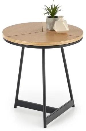 Măsuță de cafea CARIDA 49x45 cm negru/stejar