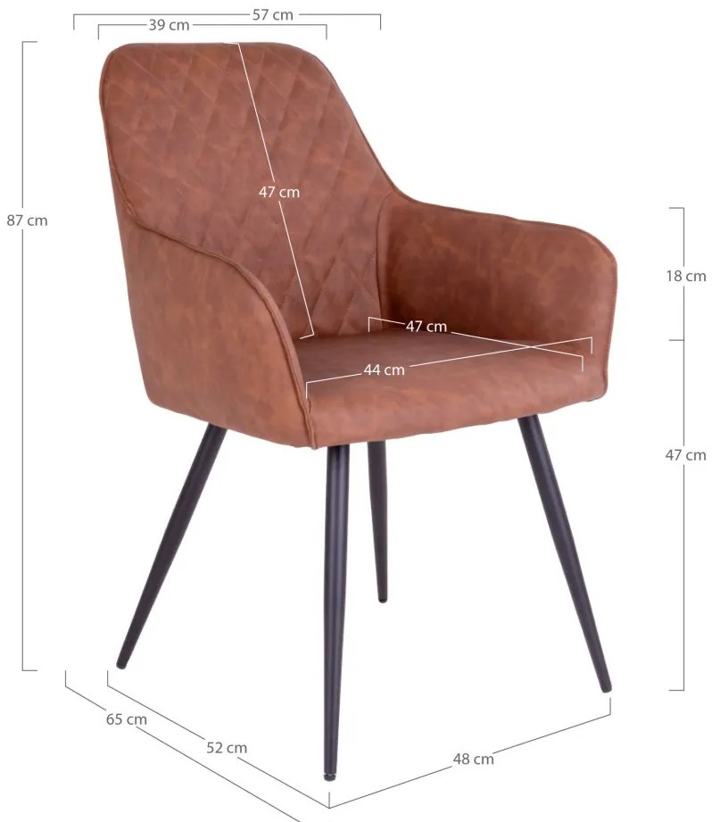 Harbo scaun de luat masa ecobleather maro