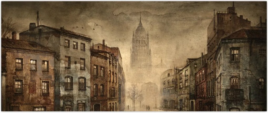 Tablou - Pictura orașului (120x50 cm)