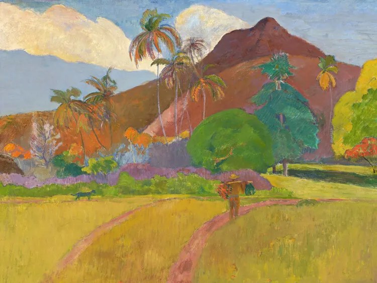 Reproducere Bright Tahitian Landscape, Paul Gauguin