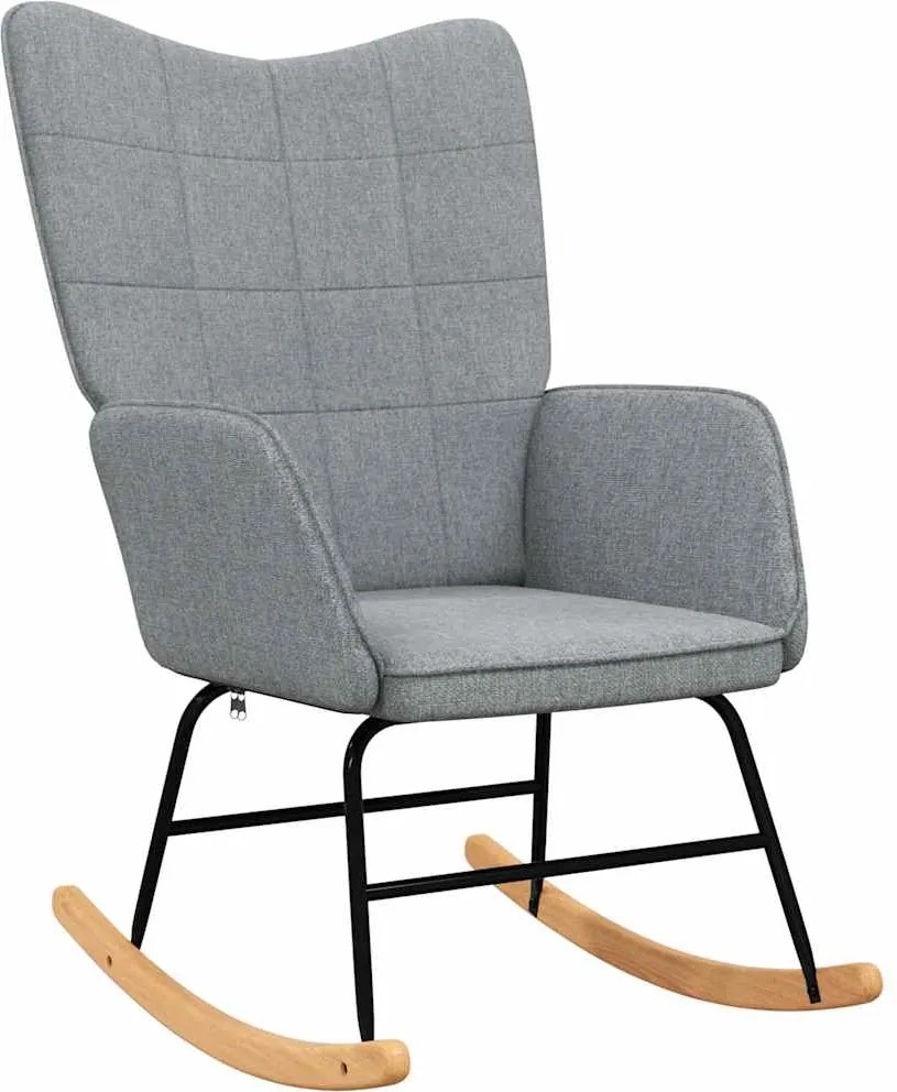 vidaXL Scaun balansoar, gri deschis, material textil