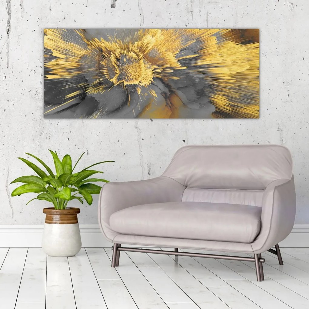Tablou - Expansiunea aurului (120x50 cm)