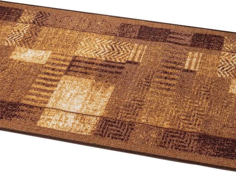 decoDoma Covor runner Patchwork maro 67 x 350 cm