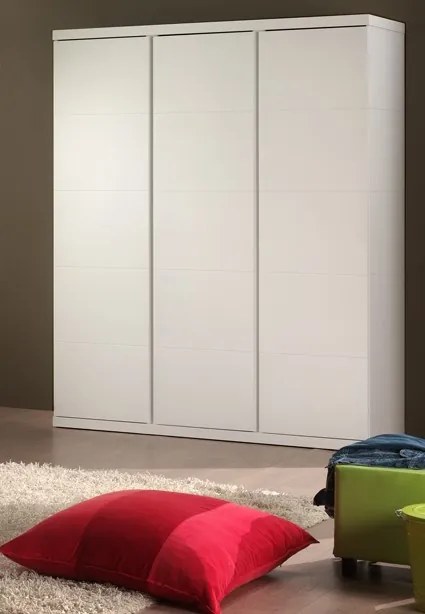Set LARA format dintr-un Pat copii căpitan (90x200) cu sertar, un Dulap camera copii cu 3 uși și 2 rafturi de perete.