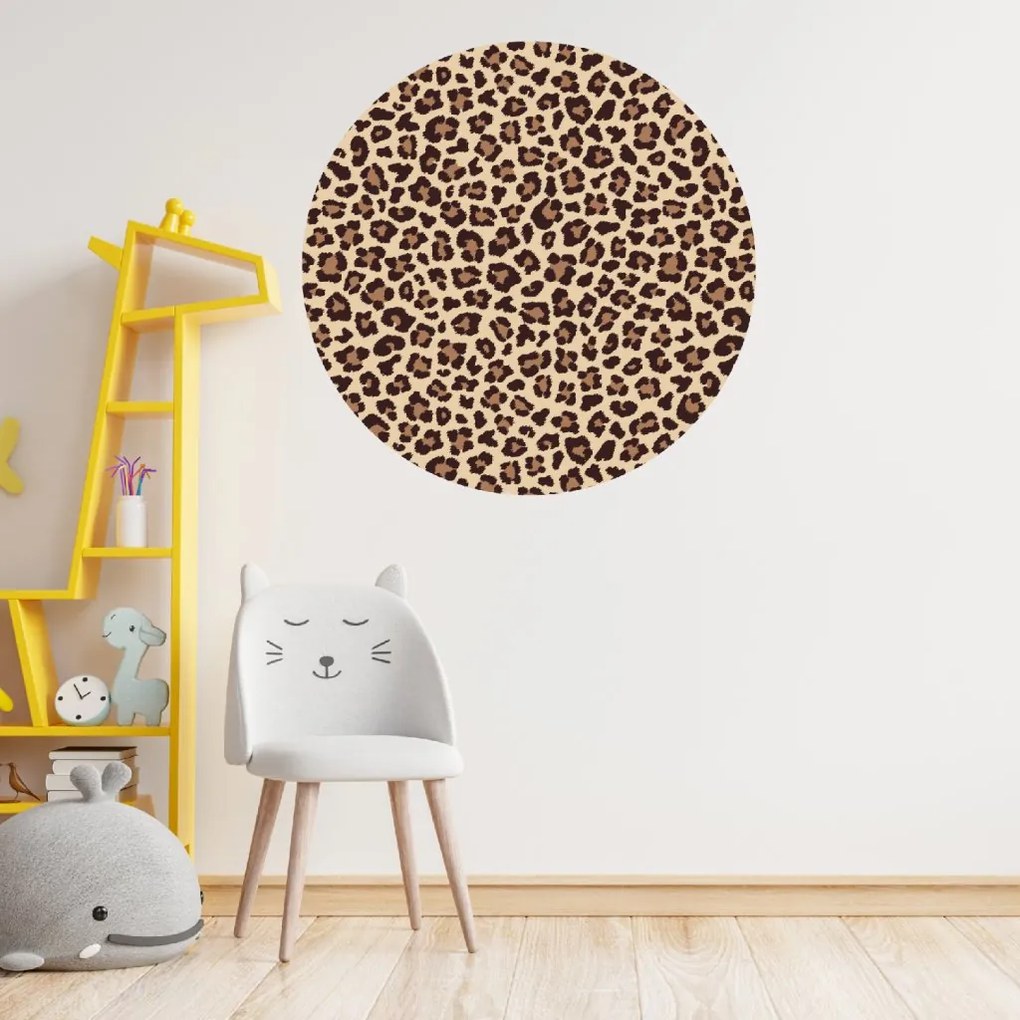 PIPPER. Autocolant circular de perete „Model de leopard” mărimea: 100cm