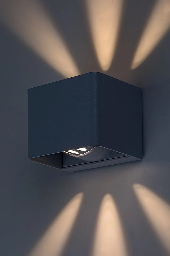 Aplica de exterior iluminat ambiental, Protectie IP54 Hallstatt gri