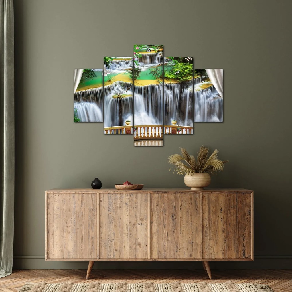 Tablou - Privire la cascade magice (150x105 cm)
