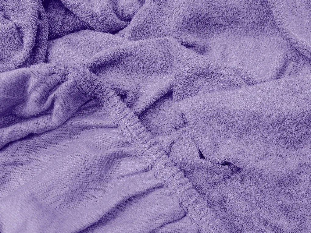 Cearsaf Frotir cu elastic EXCLUSIVE 90x200 cm mov deschis