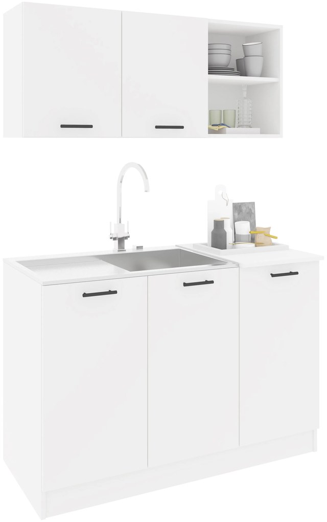 Set Bucatarie Ara, Alb, L 120 cm