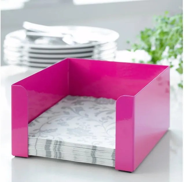 Cutie roz pentru șervețele Steel Function, 17,5 x 17,5 cm