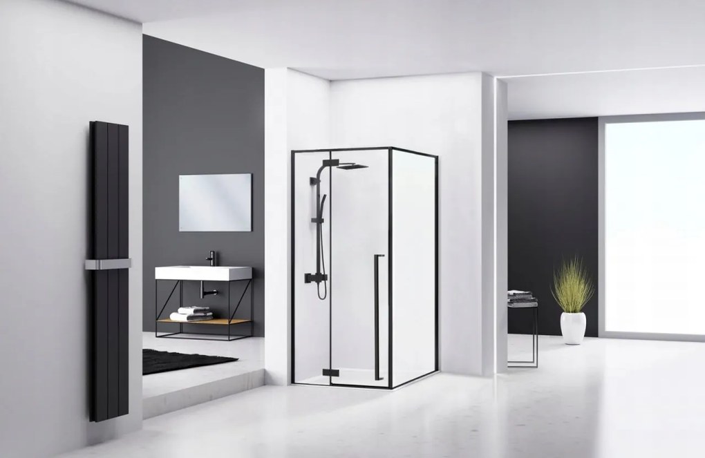 Cabina dus Fargo negru - 90x120 cm