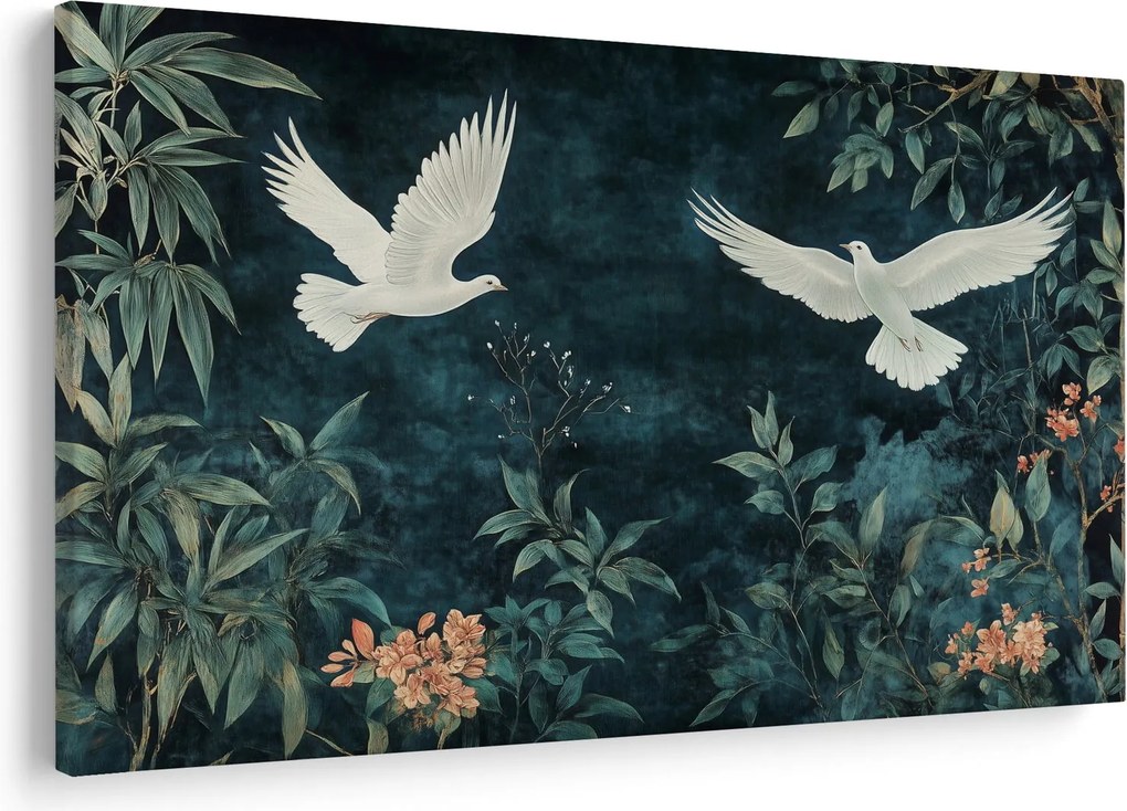 Tablou - Două porumbei (90x60 cm)