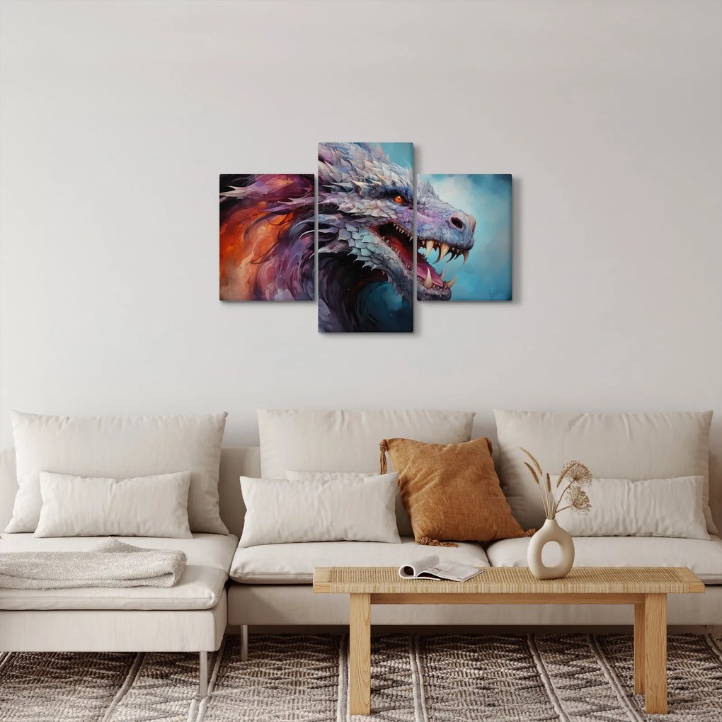 Tablou - Ilustrație a unui dragon (90x60 cm)