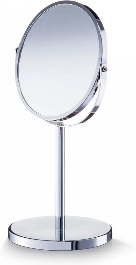 Oglinda rotunda de masa argintie din metal 17x35 cm Make-Up Zeller