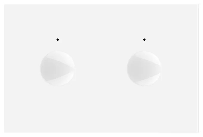 Modul intrerupator dublu cap scara / cruce wireless cu touch Livolo standard Italian, Serie noua