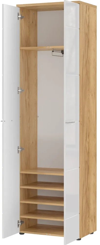 Șifonier alb / cu aspect de lemn de stejar 60x198 cm Aledo – Germania