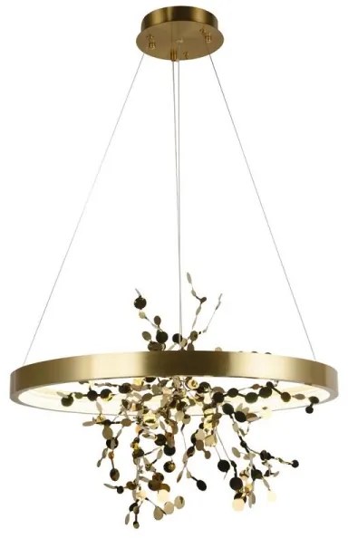 Lustră LED dimabilă pe cablu LED/40W/230V 3000-6500K auriu + telecomandă