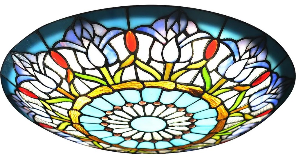 Brilagi - Plafonieră Tiffany cu vitralii LORAS 2xE27/60W/230V