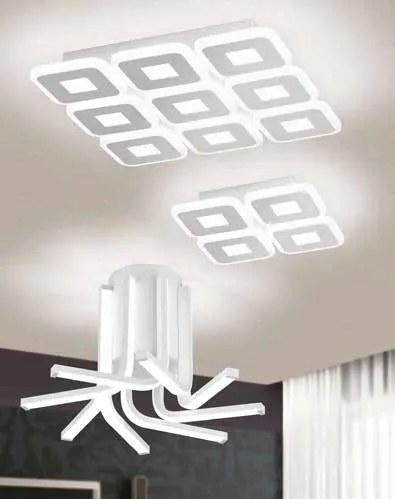 Plafoniera LED dimabila design modern Domino 27x27cm