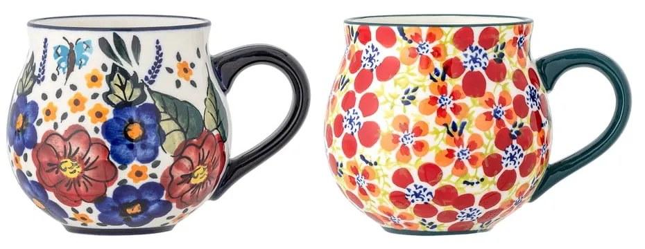 Căni 2 buc. din gresie 330 ml Florist – Bloomingville