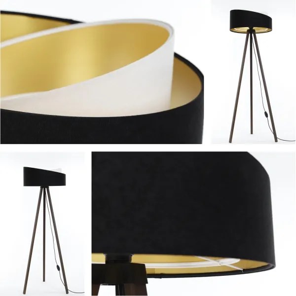 Lampadar GALAXY 1xE27/60W/230V negru/maro