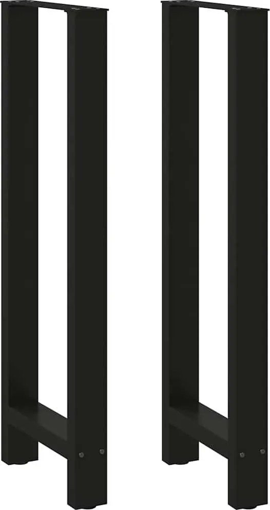 vidaXL Picioare de masă de bar, negre, 2 buc., 50x(110-111) cm, oțel