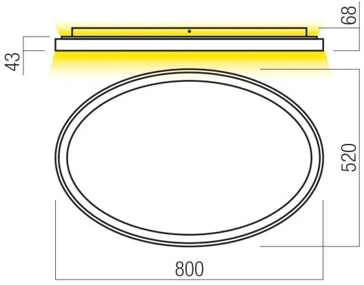 Redo 01-3811 - Plafonieră LED reglabilă NOBU LED/80W/230V neagră
