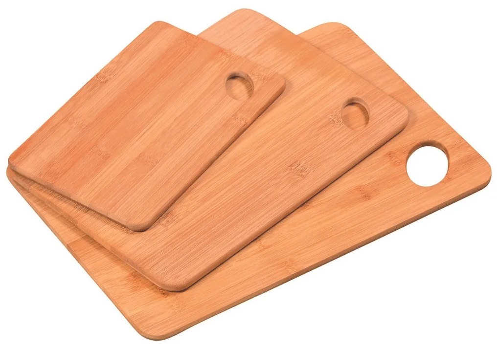 Kesper 58333 Set de 3 tăvi din bambus, diferitedimensiuni
