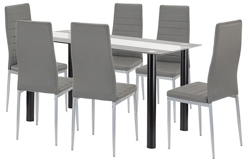 Denton 6+1 set de luat masa gri-gri