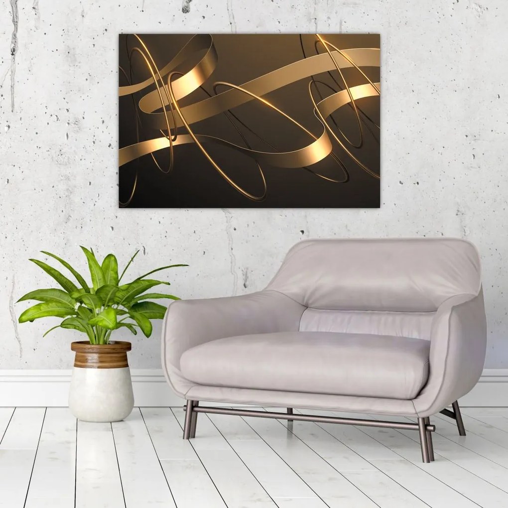 Tablou - Panglici de bronz (90x60 cm)