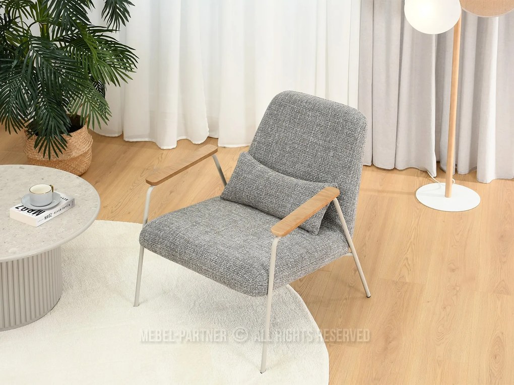 Fotoliu Elba (gri bej + stejar). 1110001