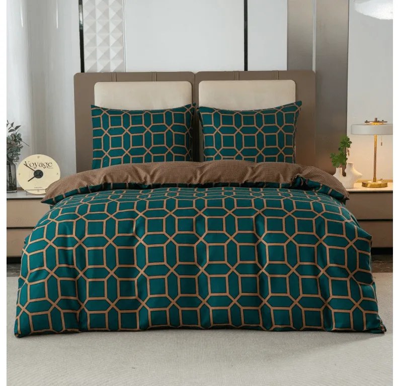 Lenjerie de pat din microfibra flanel KERNAL verde Dimensiune lenjerie de pat: 70 x 90 cm | 140 x 200 cm