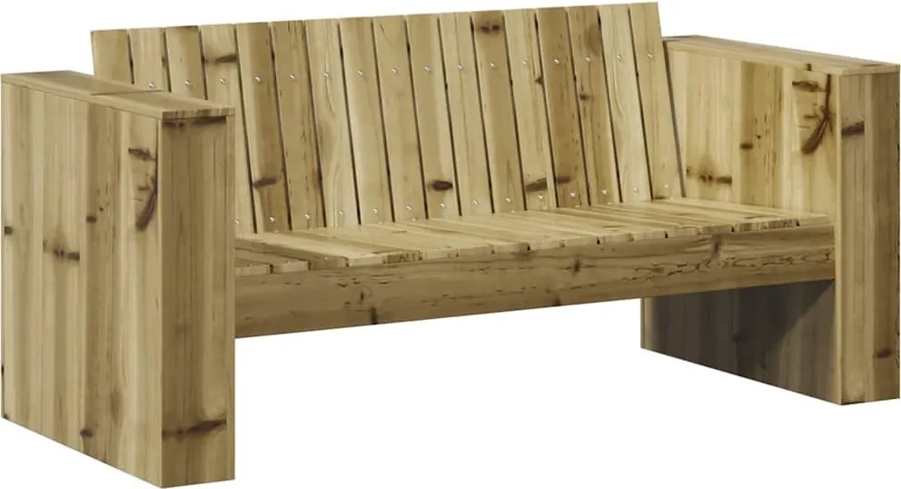 vidaXL Canapea de grădină Verde 134 x 60 x 62 cm Lemn de pin masiv