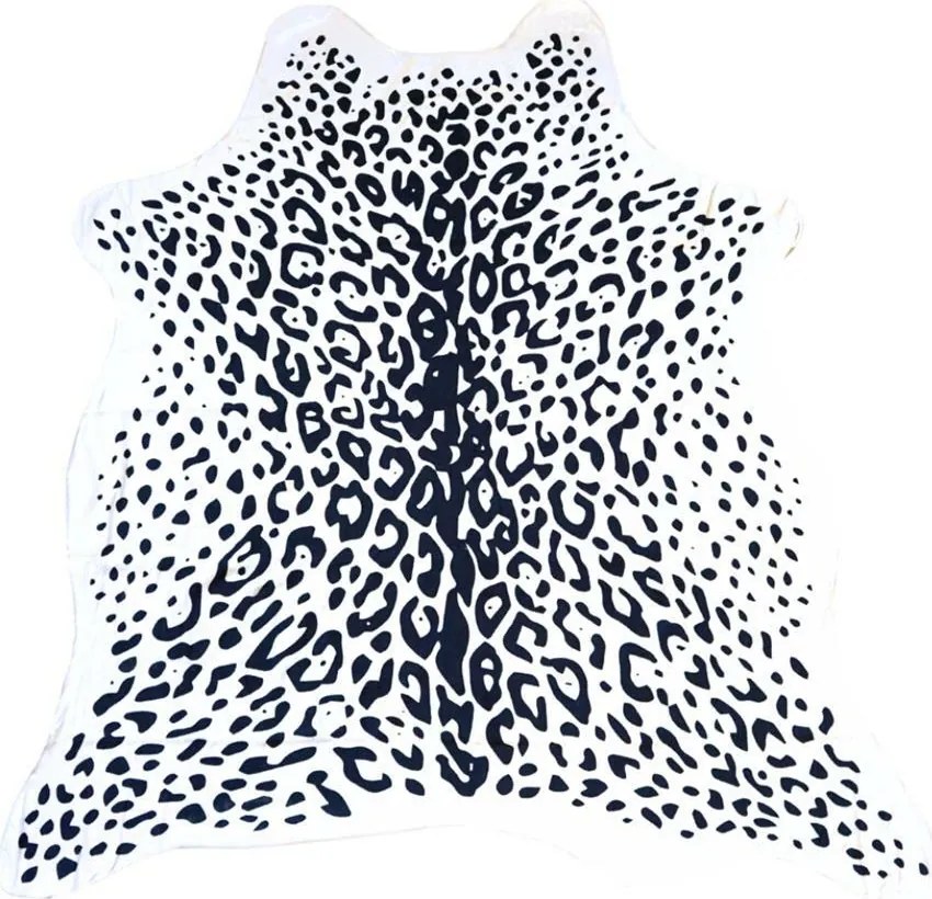 Prosop de baie LEOPARD, alb-negru
